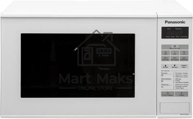 Микроволновая печь Panasonic NN-ST251WZPE белый, 20 л, 800 Вт, переключатели - сенсор