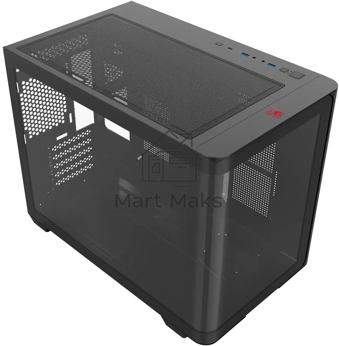 Компьютерный корпус Bloody BD-CC112 черный без БП mATX 9x120mm 2xUSB3.0 audio bott PSU