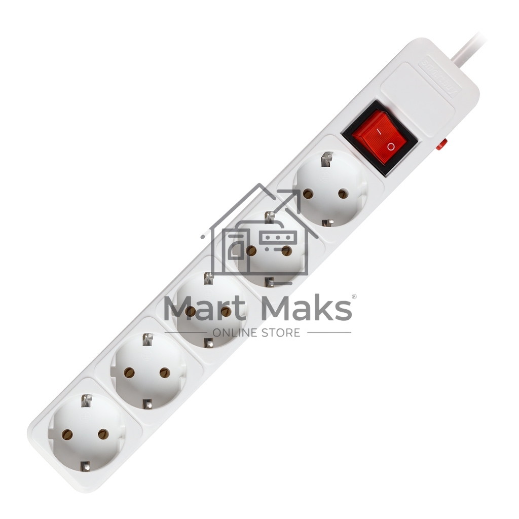 Сетевой фильтр SMARTBUY (SBSP-5-30-W) 5 гн х 3,0 м белый
