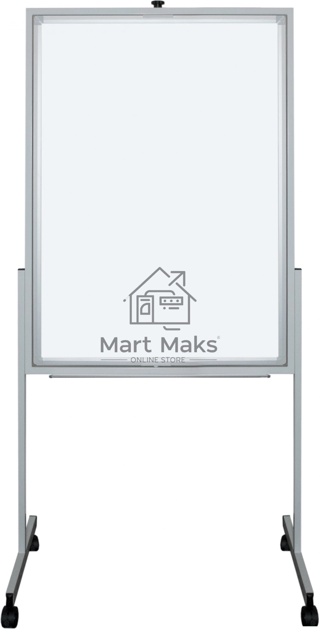 Флипчарт Silwerhof DAILY, лак, 70x100см на роликах белый вращающаяся