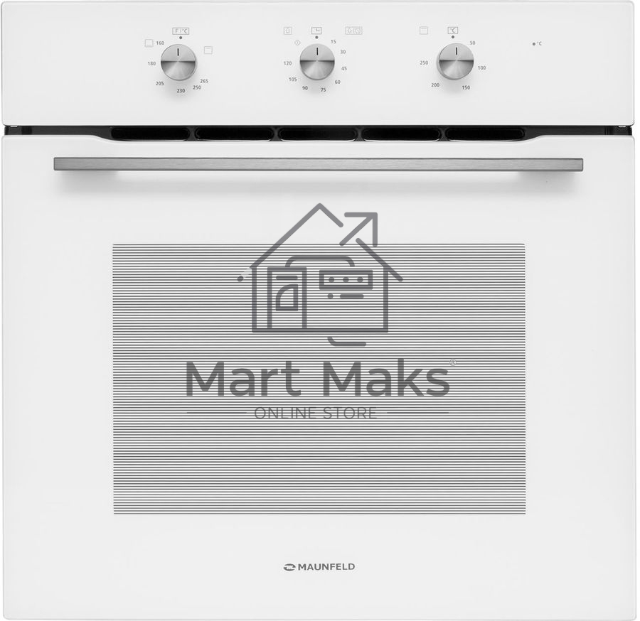 Шкаф духовой газовый с электрическим грилем Maunfeld MOGS703W, встраиваемый