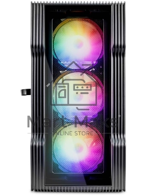 Компьютерный корпус 1STPLAYER TRILOBITE T3-G Black / mATX, TG / 4x 120мм LED fans inc. / T3-G-BK-4F1