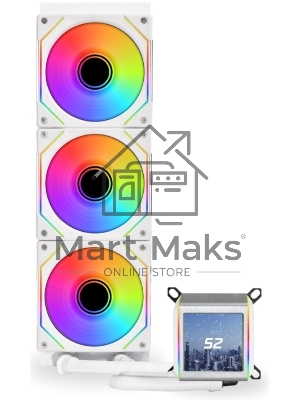 Система жидкостного охлаждения Lian-Li Galahad II LCD 360 SL-INF ARGB G89.GA2ALCD36INW.00 белый 120мм алюминий+медь 1200rpm 29db 4-pin
