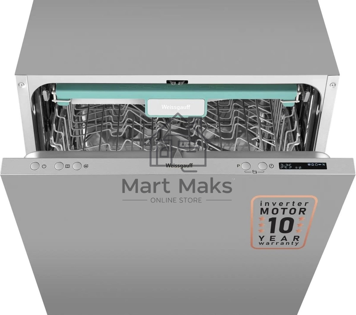 Встраиваемая посудомоечная машина Weissgauff BDW 6033 Wi-Fi Inverter Autoopen, полноразмерная