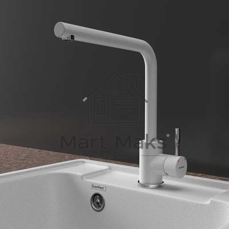 Кухонный смеситель GranFest Quarz GF-Z-5411, Г-образный, серый