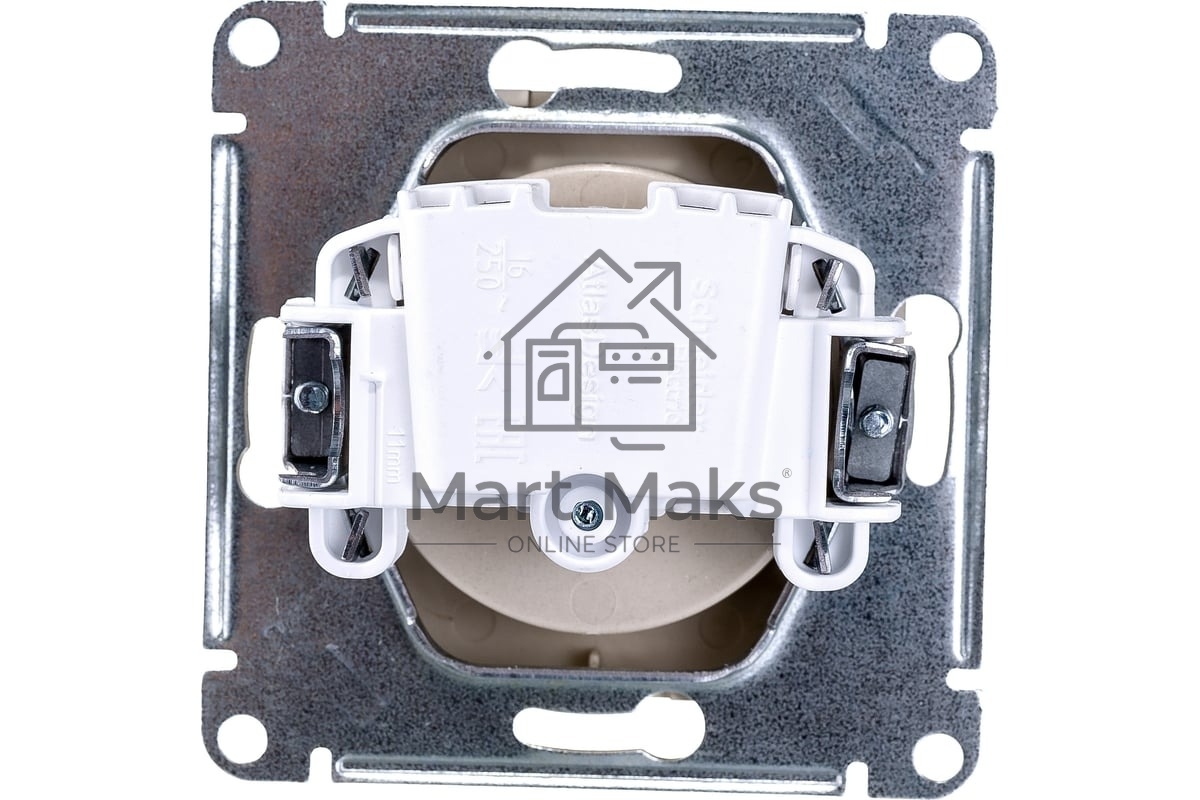 Механизм розетки 1-м СП AtlasDesign без заземл. 16А шампань SchE ATN000541