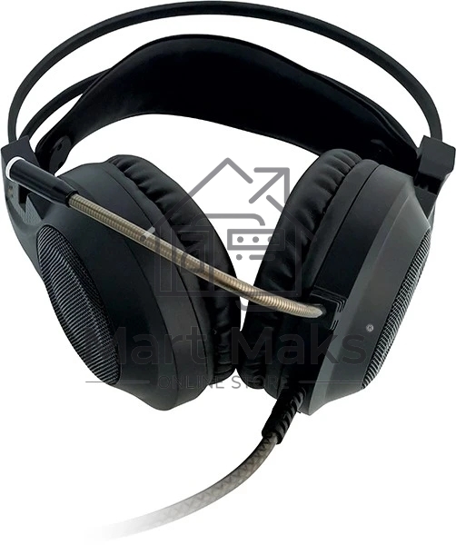 Гарнитура QUMO Odin чёрный, проводная, 3.5 мм, подсветка