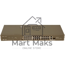 Коммутатор IP-COM F1126P-24-250W, 24×100 Мбит/с PoE + 1×1 Гбит/с + 1×1 Гбит/с Комбо (RJ45/SFP), неуправляемый