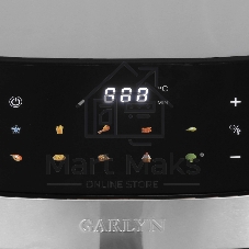 Аэрогриль Garlyn AG-1000 серебристый/черный, 2200 Вт, 8 л, сенсор, 10 программ