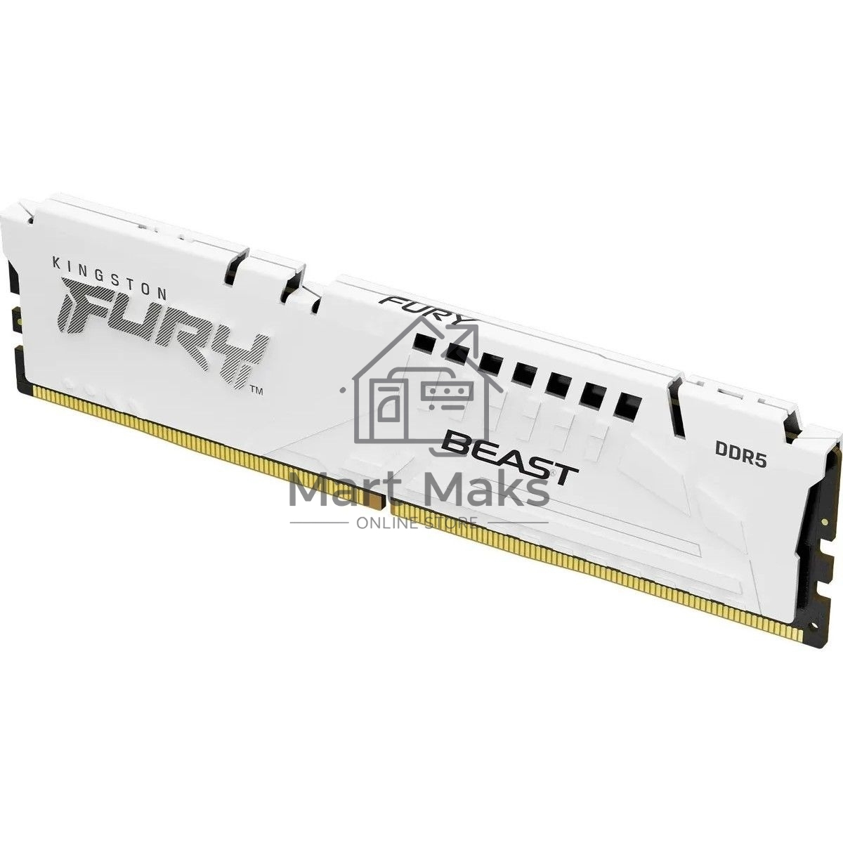 Оперативная память Kingston Fury Beast White, DDR5, 16GB (1x16 GB), 6800 MHz, CL34, радиатор, белый