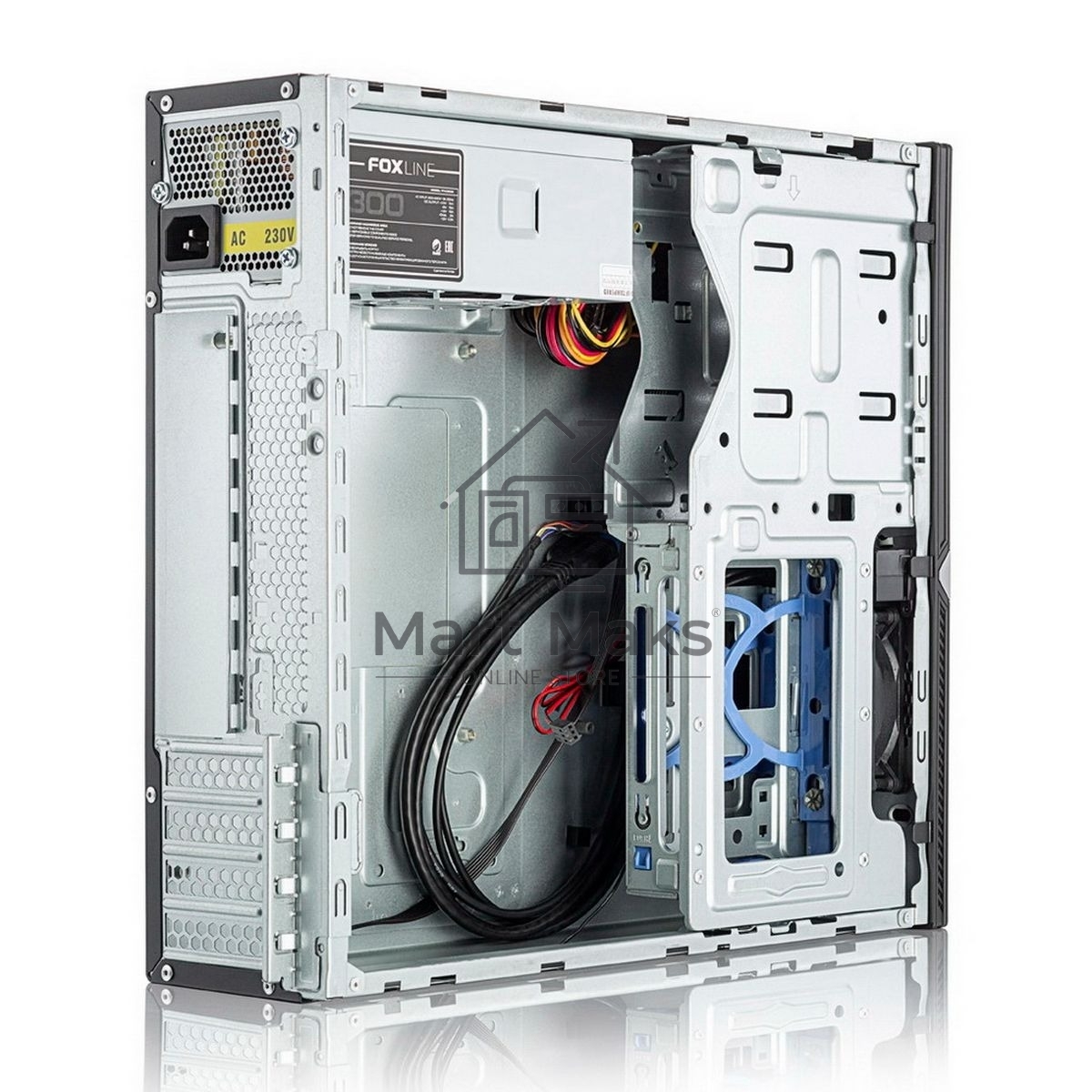 Компьютерный корпус Foxline FL-203-GT-300 mATX case black, w/PSU TFX 300W 80+ bronze, w/2xUSB2.0+2xUSB3.0, w/pwr cord, w/ 8cm FAN
