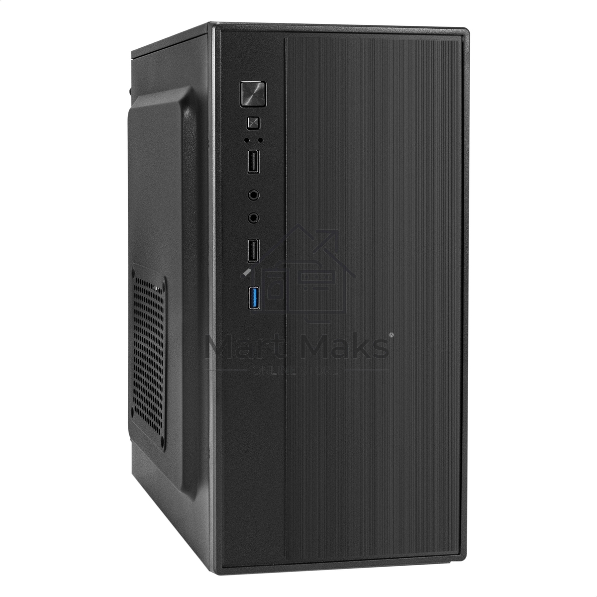Компьютерный корпус Minitower ExeGate BAA-408U-AAA450 (mATX, БП AAA450 с вент. 8см, 2*USB+1*USB3.0, HD Audio, черный)