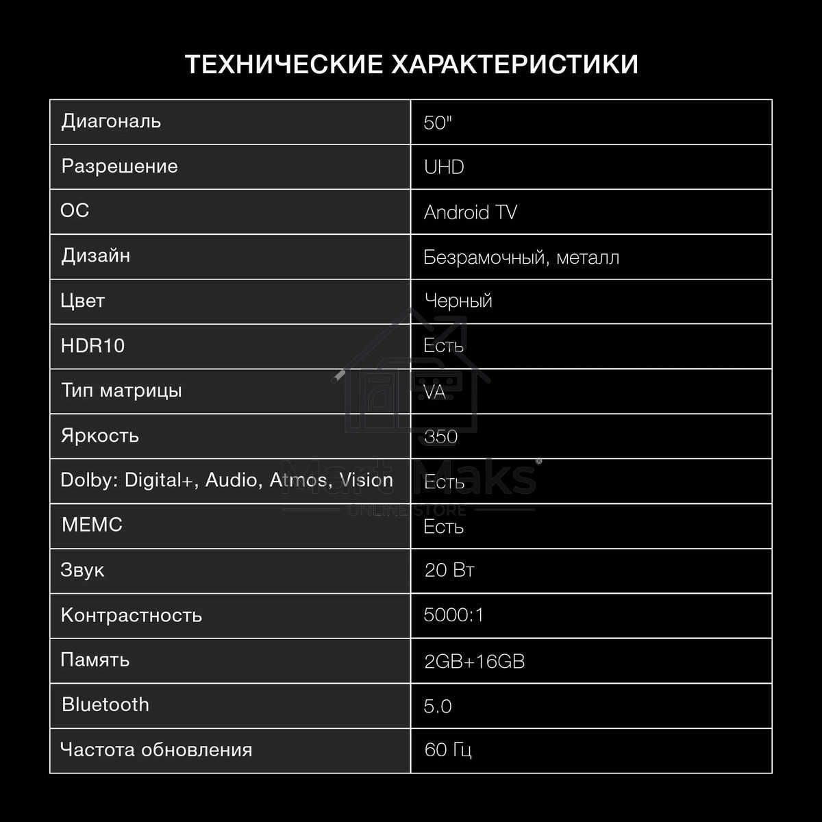 Телевизор Hyundai 50