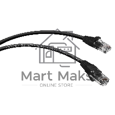 Патч-корд U/UTP 6 кат. 0.5м Cabeus PC-UTP-RJ45-Cat.6-0.5m-BK-LSZH 2xRJ45/8p8c, неэкранированный, черный, LSZH, 0.5м