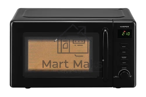 Микроволновая печь Harper HMW-20ST02 черный, 20 л, 700 Вт, переключатели - поворотный механизм/кнопки