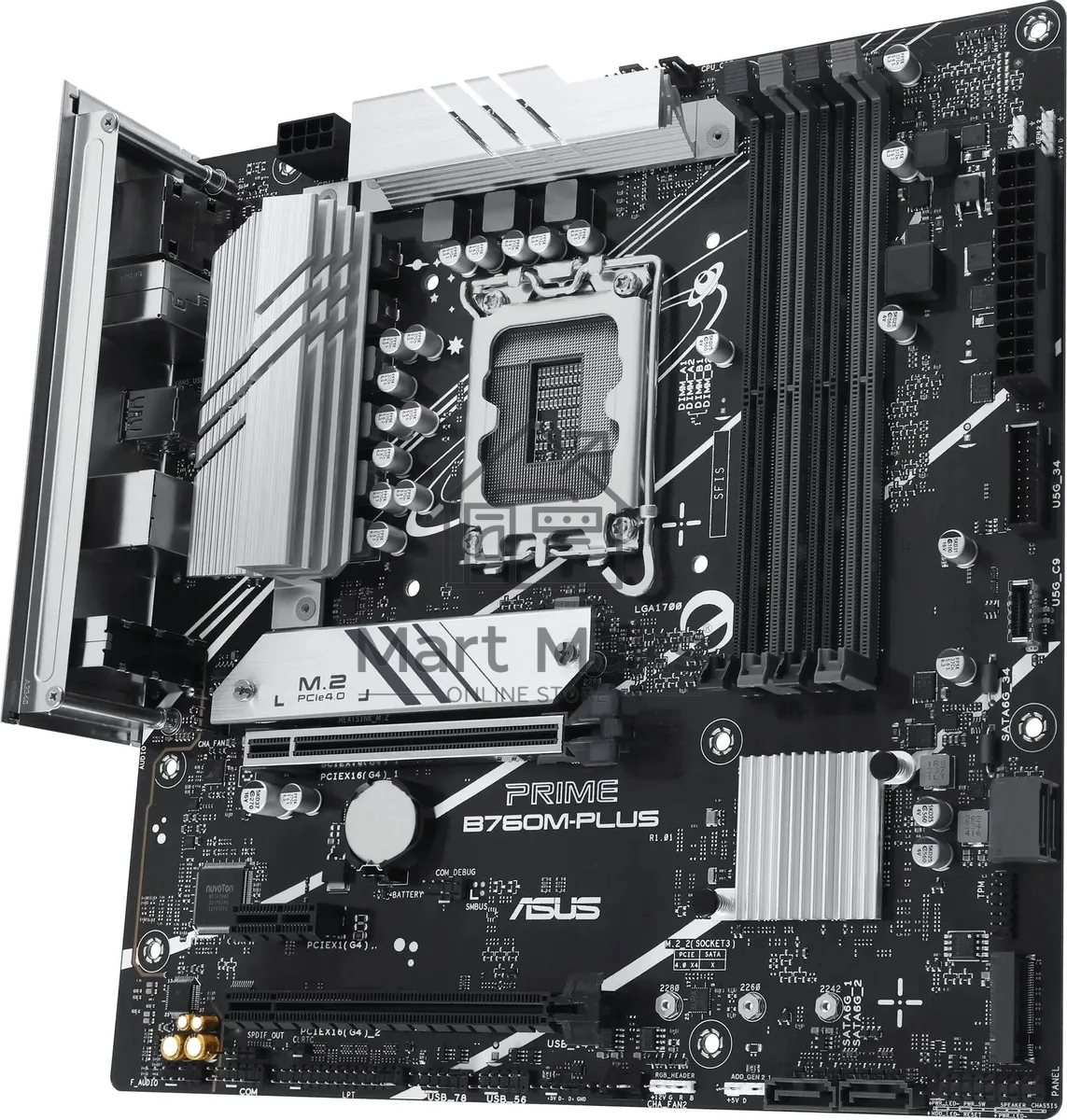 Материнская плата ASUS PRIME B760M-PLUS, LGA 1700, Intel B760, 4xDDR5, 4xSATA, 2xM.2, 1xPCIe 4.0 x4, 1xPCIe x1, 1xDP, 1xHDMI, 1x 2.5Gb LAN, 2xUSB-A 3.2 Gen 2, 4xUSB-A 2.0, 3x3.5 мм, 7.1, mATX