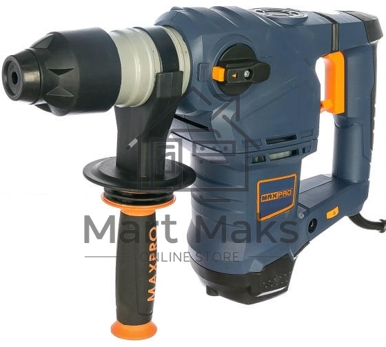 Перфоратор демонтажный MAX-PRO MPRH1500/32VP 1500 Вт, 0-850 об/мин, 5,5 Дж, 3 режима, Д/Б/М-42/32/13, 5,2 кг, SDS-PLUS, антивибрационная ручка, резиновые вставки, р