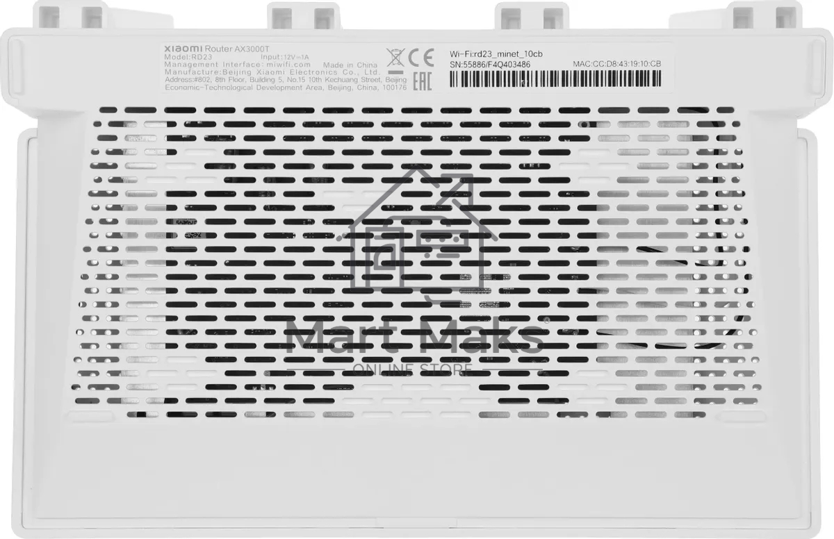 Маршрутизатор Wi-Fi Xiaomi Router AX3000T RU