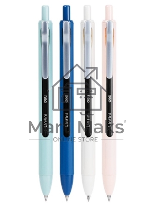 Ручка гелевая автоматическая Deli Linfini EG86-BK ассорти/ассорти, черные чернила, блистер с европодвесом, линия 0.5мм