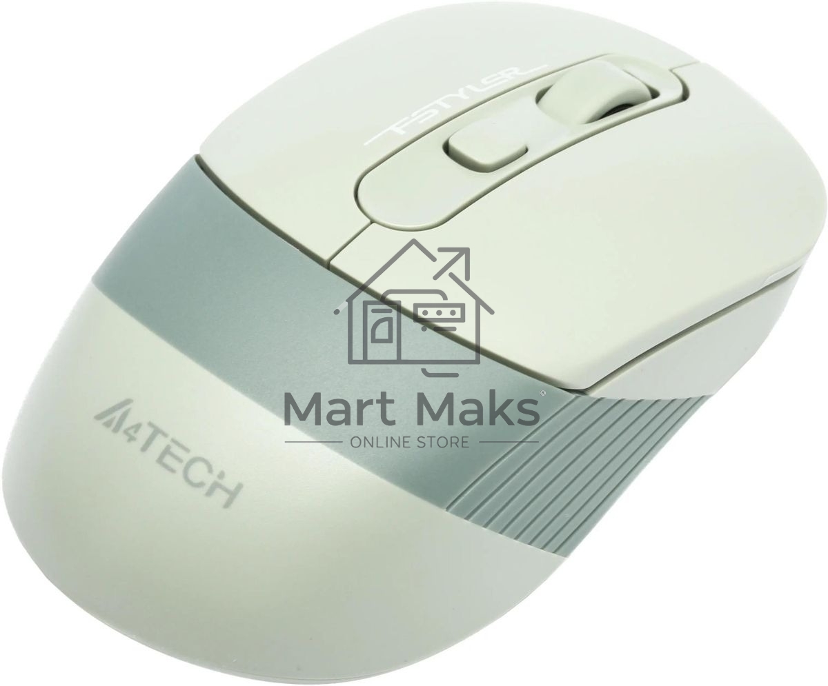 Мышь беспроводная A4Tech Fstyler FB10C зеленый, 2000 dpi, радиоканал, Bluetooth, USB, кнопки - 4