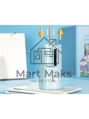 Точилка для карандашей электрическая Deli VA8 пластик, синий