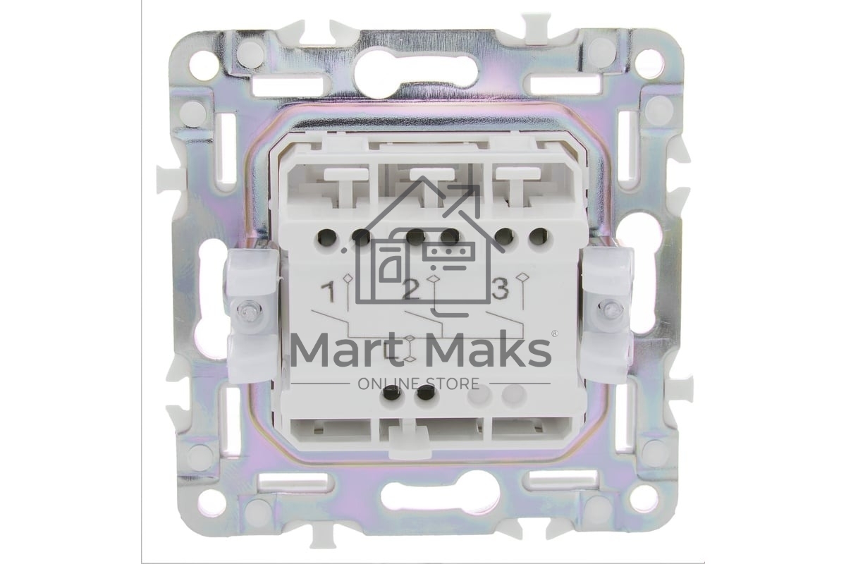 Выключатель 3-кл. IEK SKANDY SK-V11G 10А графит SK-V30-0-10-K53