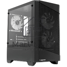 Компьютерный корпус HSPD M330, Mesh Mini-tower, черный, TG, 0.6 SPCC, 3x120mm ARGB mATX, mITX 175/330/160mm 2x2.5