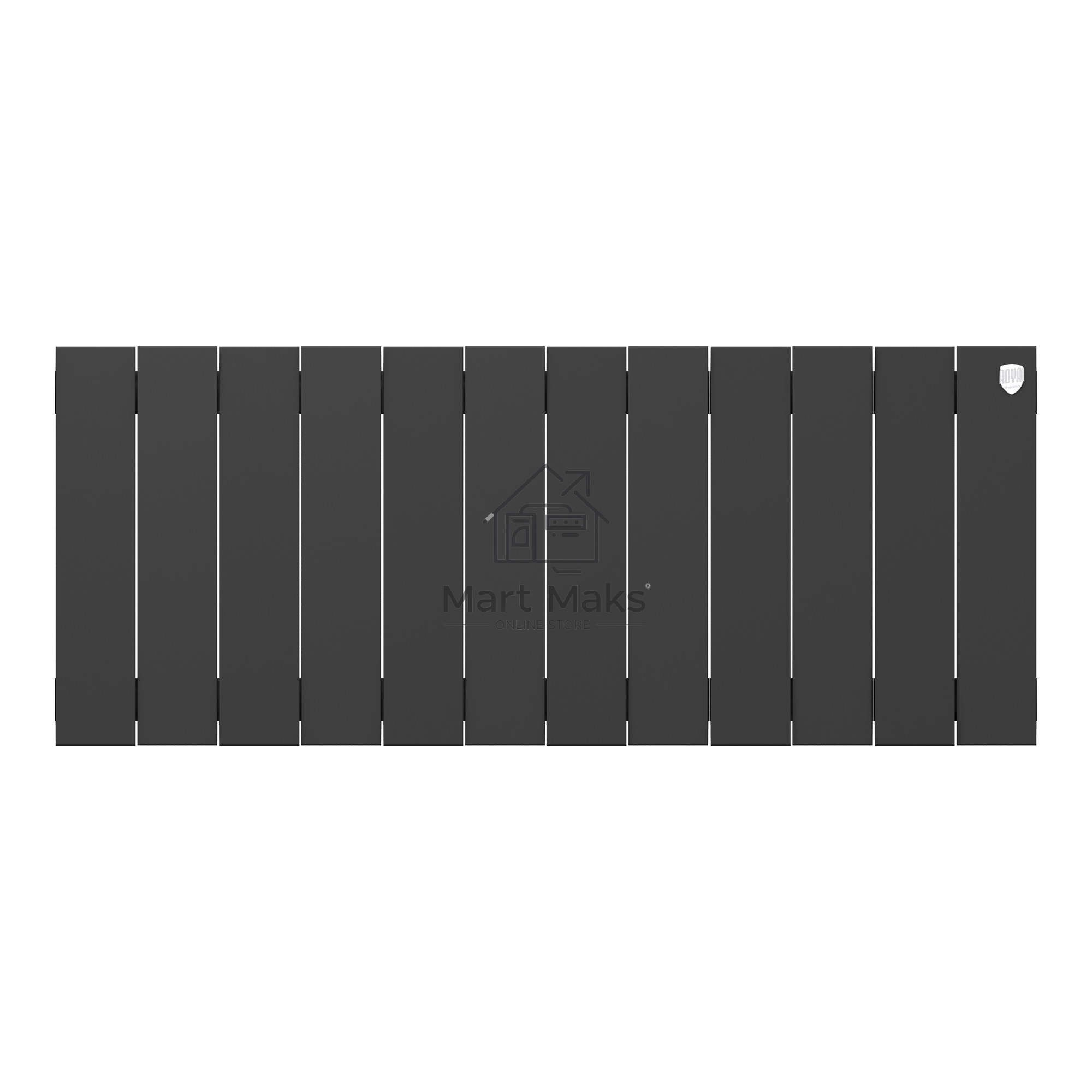 Радиатор биметаллический Royal Thermo PianoForte 300 черный - 12 секц.