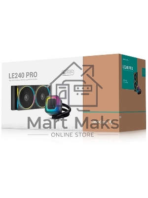 Система жидкостного охлаждения Deepcool LE240 PRO ARGb Soc-AM5/AM4/1200/1700/1851 черный 4-pin 28.2-33dB Al 280W 1347gr Ret (R-LE240PRO-BKAMMC-G-1)