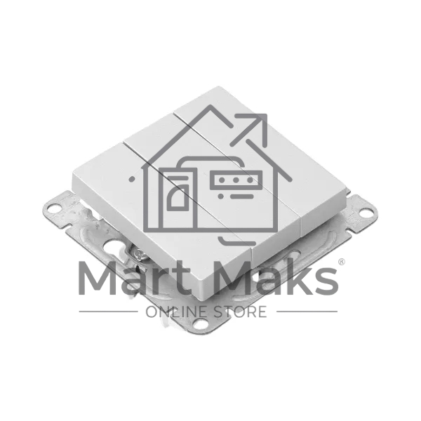 Механизм выключателя EKF UP1-SWA-31 Эпика трехклавишный, алюминий