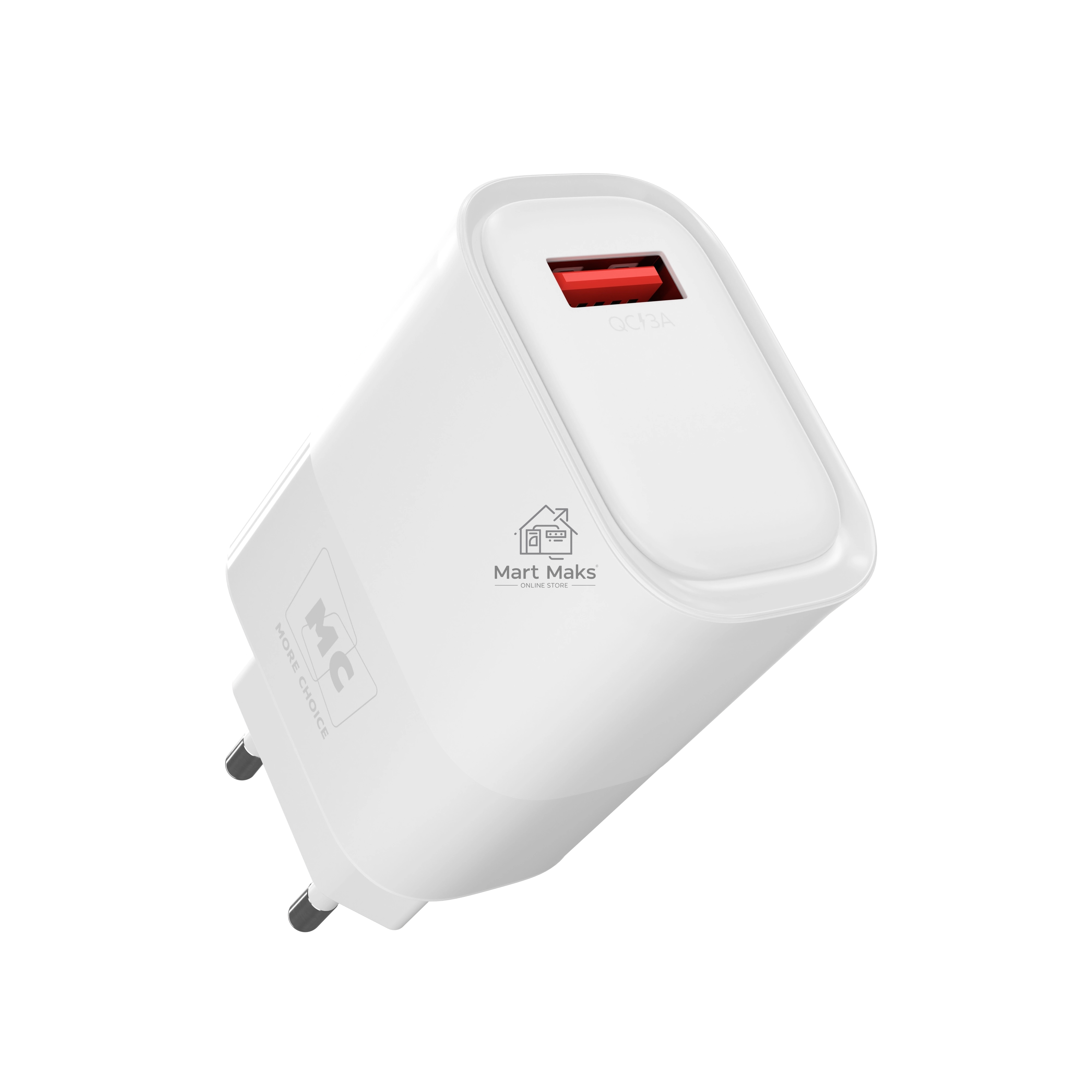 Сетевое зарядное устройство MORE CHOICE (4620202553409) NC09a 1USB 3.0A QC3.0 15W, белый