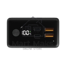 Внешний аккумулятор OLMIO QX-30, 30000mAh, 22.5W, QuickCharge3.0/PowerDelivery, LCD, графитовый