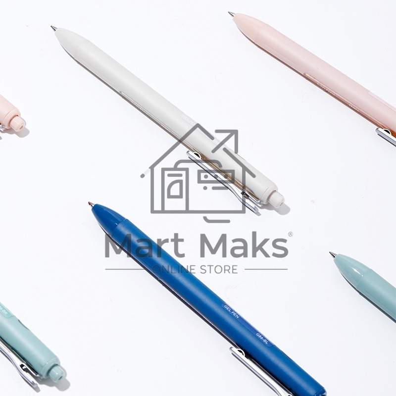 Ручка гелевая автоматическая Deli Linfini EG86-BK ассорти/ассорти, черные чернила, блистер с европодвесом, линия 0.5мм