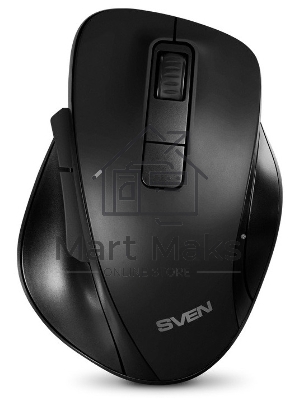 Мышь беспроводная SVEN RX-525SW черная (бесшумн. кл., 5+1кл. 600-1400DPI, Soft-touch, блист.)
