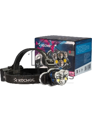 Фонарь налобный аккумуляторный КОСМОС KOC852Lit черный