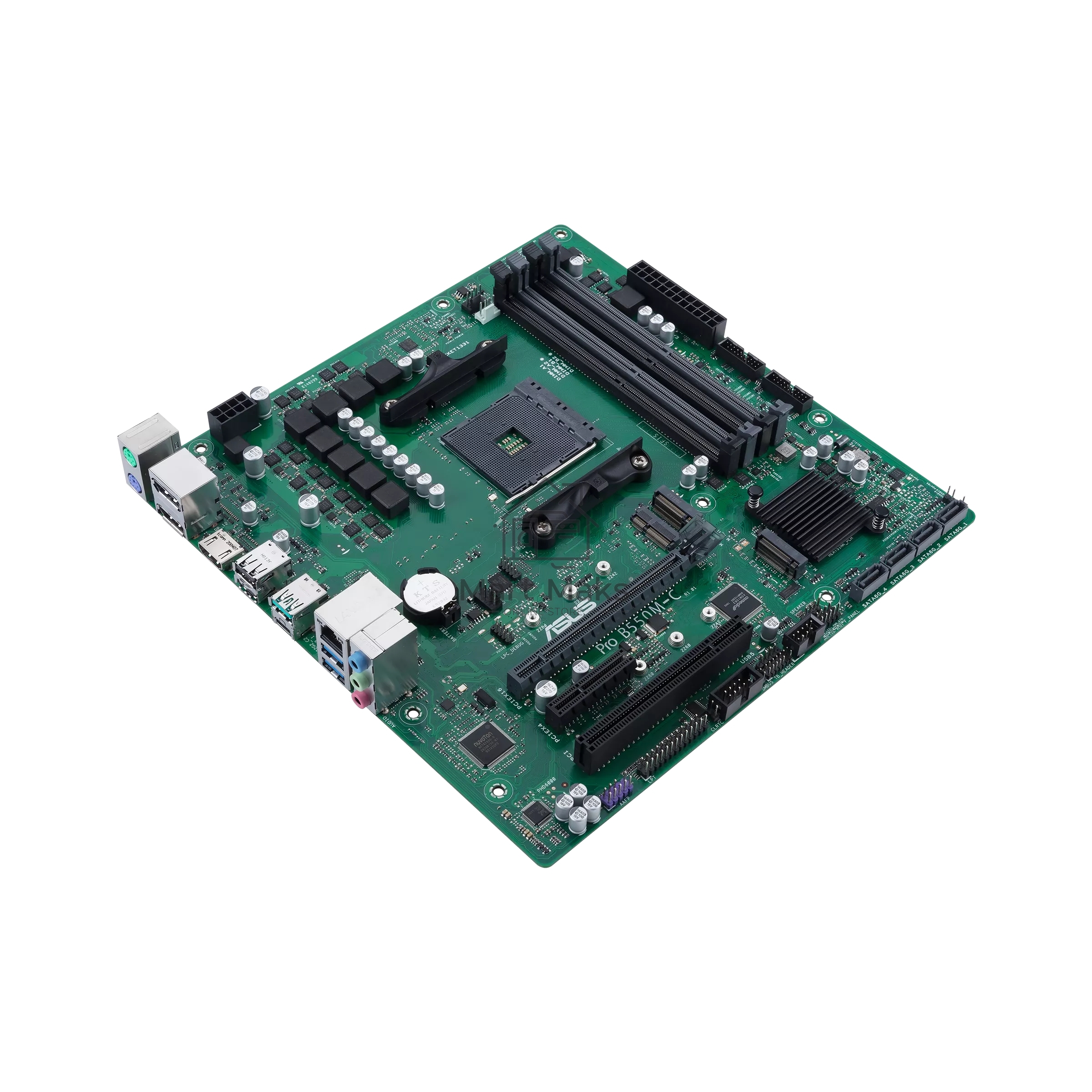 Материнская плата ASUS PRO B550M-C/CSM, AM4, AMD B550, 4xDDR4, 4xSATA, 2xM.2, 1xPCIe 4.0 x16, 1xPCIe 4.0 x4, 1xHDMI, 2xDP, 1x1Gb LAN, 1xUSB-C 10Gbps, 1xUSB-A 10Gbps, 2xUSB-A 5Gbps, 2xUSB-A 2.0, 3x3.5 мм, 7.1, mATX