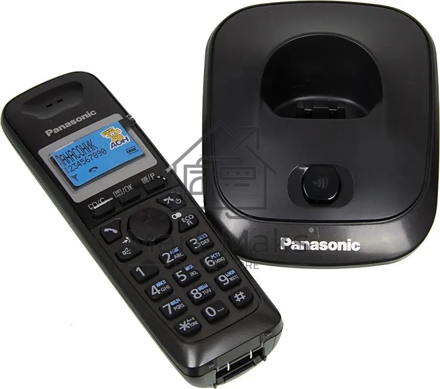 Телефон беспроводной (DECT) Panasonic KX-TG2511RUT (титан) АОН, Caller ID,спикерфон на трубке,переход в Эко режим одним нажатием