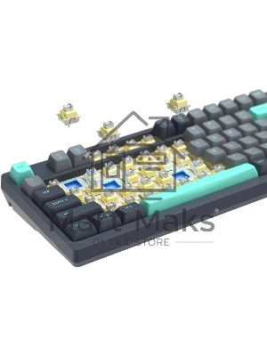 Клавиатура проводная A4Tech Fstyler FS300 механическая черный/серый USB for gamer LED (FS300 PANDA ROCK)