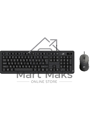Комплект клавиатура+мышь Оклик S605 проводной USB 1800 DPI черный