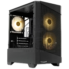 Компьютерный корпус HSPD M330, Mesh Mini-tower, черный, TG, 0.6 SPCC, 3x120mm ARGB mATX, mITX 175/330/160mm 2x2.5