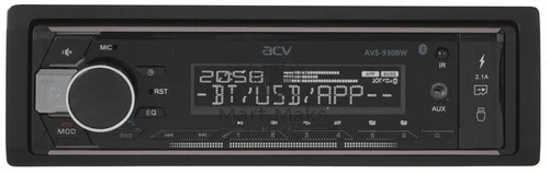 Автомагнитола ACV AVS-930BW, 1 DIN, Bluetooth, USB Type-A, AUX