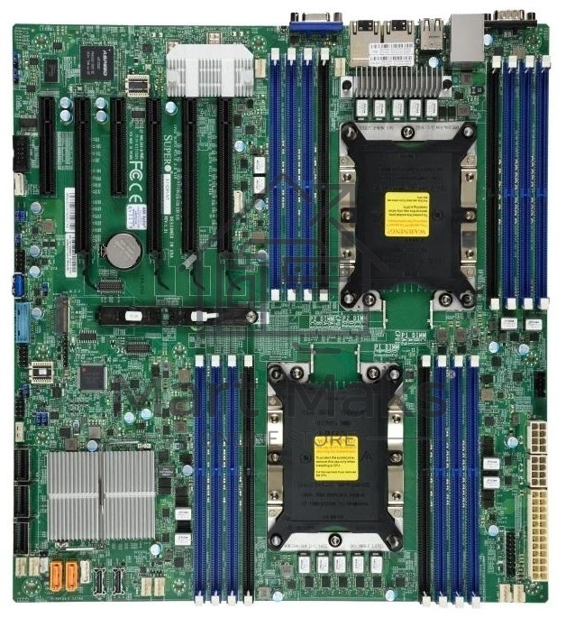 Материнская плата Supermicro X11DPI-N, LGA3647, Intel C621, 16xDDR4, 14xSATA, 1xM.2 PCIe 3.0 x4, 4xPCIe 3.0 x16, 2xPCIe 3.0 x8, 1xVGA, 2x 1Gb LAN, 2xUSB 2.0, 2xUSB 3.0, E-ATX