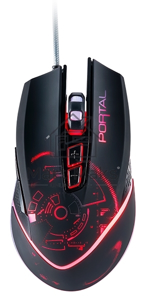 Мышь проводная Qumo Portal M39 черный, 3200 dpi, USB, кнопки - 6