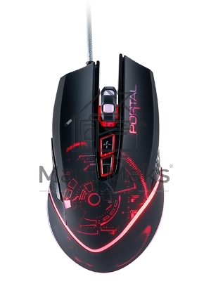 Мышь проводная Qumo Portal M39 черный, 3200 dpi, USB, кнопки - 6