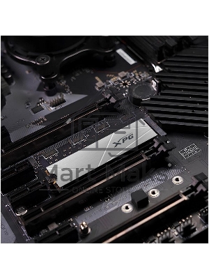 Накопитель SSD ADATA XPG GAMMIX S60, 2Tb, PCIe 4.0 x4, M.2 2280, NVMe, R/W 5000/4200, с радиатором