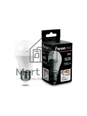 Лампа светодиодная Feron PRO LB-1009 шар E27 9W 6400K