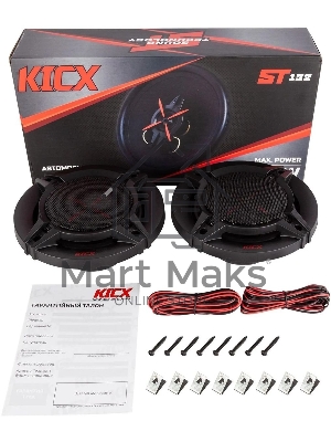 Колонки автомобильные Kicx ST 132 80Вт 89дБ 4Ом 13см (5дюйм) (ком.:2кол.) коаксиальные трехполосные