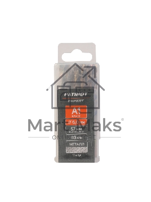 Сверло PATRIOT EXPERT по металлу, Р6М5К5, 6,0 мм, упаковка 10 шт