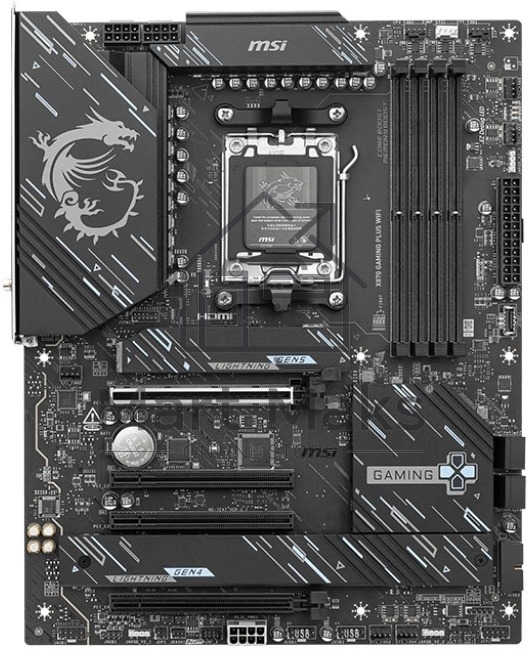 Материнская плата MSI X870 GAMING PLUS WIFI, AM5, AMD X870, 4xDDR5, 4xSATA, 3xM.2, 1xPCIe 5.0 x16, 1xPCIe 4.0 x4, 2xPCIe 3.0 x1, 1xHDMI, 1xUSB Type-C, 1x5Gb LAN, Wi-Fi 7, Bluetooth 5.4, 2xUSB-A 3.2 Gen1, 2xUSB-A 3.2 Gen2, 4xUSB-A 2.0, 1xUSB-C 3.2 Gen2x2, 