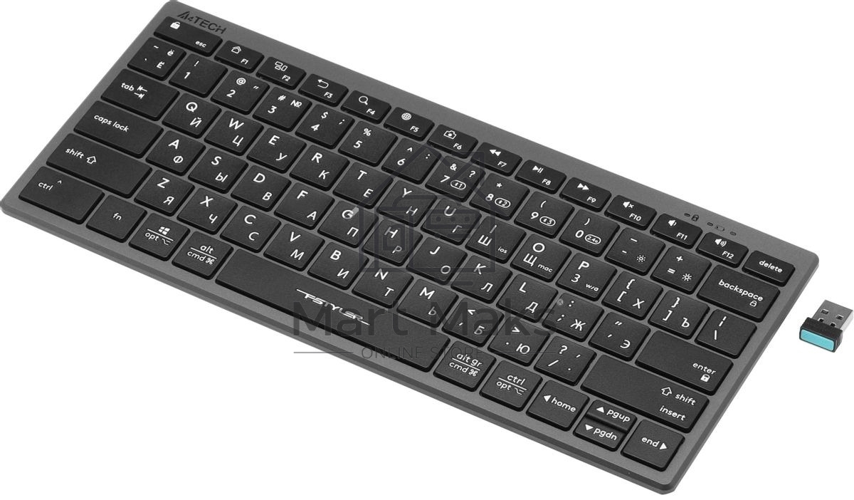 Клавиатура беспроводная A4Tech Fstyler FBX51C серый USB BT/Radio slim Multimedia